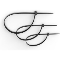 Нейлоновая стяжка Cabeus неоткрывающаяся, безгалогенная (halogen free), 250x3.6 мм, черная, outdoor, -40 до +85 C, уст. UV, 100 шт. GTOUT-250