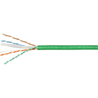 Кабель витая пара UTP (U/UTP) Cabeus категория 6, 4 пары (23 AWG), одножильный, нг(А)-LSLTx, зеленый UTP-4P-Cat.6-SOLID-LSLTx-GN-100