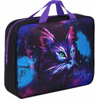 Папка на молнии с ручками BRAUBERG а4, 1 отделение, полиэстер, 80 мм, neon cat 271482
