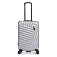 Чемодан Torber Lama, серебристый, ABS-пластик, 43x25.5x67 см, 62 л T1919M-Silver