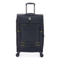 Чемодан Torber Brosno, черный, нейлон 600D, 43.5x26x68 см, 56 л T1901M-Black