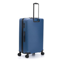 Чемодан Torber Caspian, темно-синий, ABS-пластик, 49x29x78 см, 96 л T2055L-Navi