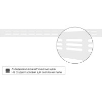 Вентиляционная решетка 40x500 мм, белая Благовест 21-0002-686
