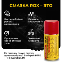 Тефлоновая белая высокотемпературная смазка ROX PTFE SYNT GREASE аэрозольный баллон 210 мл R206