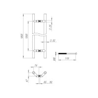 Ручка-скоба FUARO PULL.PH32/1800.45 INOX 304 47961