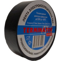 Изолента Terminator Iz 1918fr черная, ПВХ, огнеупорная, 0.13 мм, 19 мм, 18.3 м 2000418