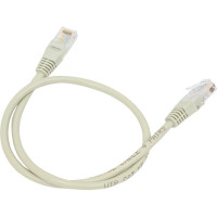 Патч-корд кабель Filum u/utp 5e кат, 0,5м 26awg(7x0,16 мм), чистая медь, pvc, серый FL-U5-C-0,5M
