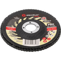 Круг лепестковый торцевой Plus 72 лепестка, 125x22.2 мм, P80 Greatflex 71-846