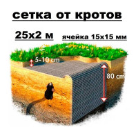 Сетка от кротов ГеоПластБорд 2x25 м 00-00001176