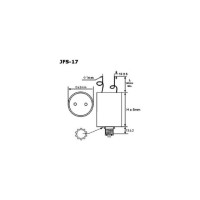 Конденсатор пусковой JB Capacitors , 25мкФ, 450В, 45x95, JFS-17 (CBB60-G) (гибкие выводы+болт), JFS17A6256J000000B-230
