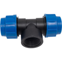 Тройник компрессионный для полиэтиленовых труб LAMMIN внутренняя резьба 32x1 1/4" 80/8 Lm34012324032