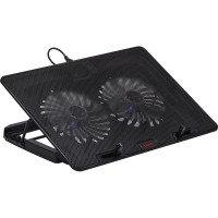 Подставка для ноутбука BURO BU-LCP156-B214H 15.6" 355x255x30 мм, 2xUSB, 2x140 мм FAN, 900 г, металлическая сетка 363708