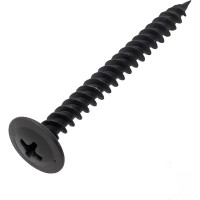 Саморез с прессшайбой Качественный КРЕПЕЖ 4.2х41, острый, черный, 90 шт. 0200276 КЧ