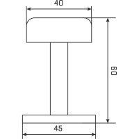 Дверной ограничитель Стандарт 4540B SS INOX нержавеющая сталь 15696