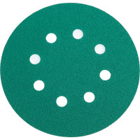 Круг абразивный Green 125 мм, 8 отверстий, Р100, 100 шт H7 899818