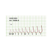 Крючок FISHCRYSTAL FS SODE №6, RED, 8 шт 10006-R06F