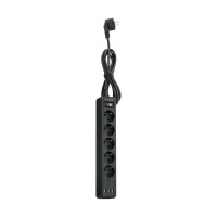 Сетевой фильтр QUMO Power Bar 5SP4U P-0005, 5 розеток, 2500 Вт, 10A, кабель 2м 3*1 мм чистая медь, пожаробезопасный пластик, евровилка, 3 USB порта 3,1A суммарно 42090