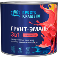 Грунт-эмаль по ржавчине ПРОСТОКРАШЕНО 3в1 зелёная 1.8 к 85166