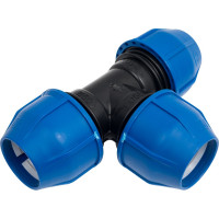 Тройник компрессионный ПК АкваЭлемент 50x50, ПНД EL-F-04-50