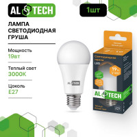 Лампочка светодиодная ALTECH LED Р60-19W-830-E27 19Вт груша теплый белый свет 4673758070326