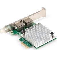 Сетевой адаптер ExeGate EXE-562 PCI-E x1 v2.0, 2xRJ45, UTP 10 100 1000Mbps, Realtek Chipset RTL8111F 296210