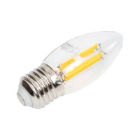 Светодиодная лампа General Lighting Systems Филамент прозрачный E27 20Вт 230В 1300Лм 2700К Теплый белый свет Свеча GLDEN-CS-20-230-E27-2700 661509