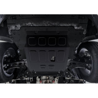 Защита картера + комплект крепежа АвтоБроня сталь, Geely Okavango 2022-,V-2.0T V-1.5T, Робот, передний 111.01941.1