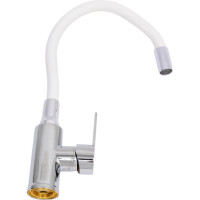 Смеситель для кухни Tsarsberg белый гибкий излив, тип ГОСТ См-МОЦБА TSB-732-WH03