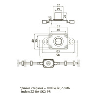 Замок шпингалетный, металлический ключ GTV ZZ-BA-SK0-S
