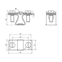 Держатель проводника круглого EZETEK 6-10 мм, оцинкованный, упаковка 5шт 90021/5