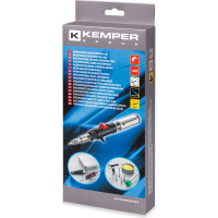 Паяльник газовый (горелка) KEMPER с пьезоподжигом для микропайки в кейсе, 6 насадок 12100KIT