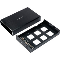 Внешний корпус Gembird USB 3.0 для 3.5" HDD/SSD, порт Type-A, SATA III, металл, чёрный, коробка EE3-U3S-1