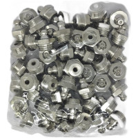 Пресс-масленка прямая нерж. H1 R1/4"BSPT, комплект 10 шт.,нержавеющая сталь AISI304, Европейский стандарт DIN71412, MasloSmenka 010705-10