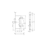 Замок электромеханический CISA врезной, антипаника 1.13110.65.0.20