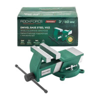 Тиски стальные поворотные с наковальней Rockforce 3"-80 мм RF-6540803(59927)