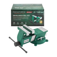 Тиски стальные поворотные с наковальней Rockforce 4" - 100 мм RF-6540804(59928)