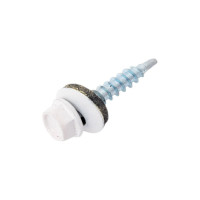 Кровельный саморез ЖЕСТЬ 4.8x29 мм, RAL9003, белый сигнальный, 10 шт., европодвес УТ-00002513