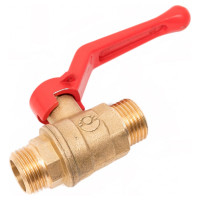 Шаровой кран Valfex N/P59 БИРКА для воды 1/2" НР/НР ручка-рычаг, латунный 11Б27фт1М (96/24) VF.220.LR1.012.N/P59.Bir