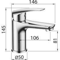 Смеситель для умывальника Elghansa однорычажный, с гибкой подводкой 1672909
