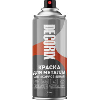 Аэрозольная эмаль для металла DECORIX 400 мл, серебристый 0120-25 DX