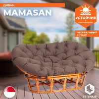Диван Tetchair MAMASAN/МАМАСАН 23/02 W с подушкой 182x119 см, 169x102x80 см, Honey (мед), ткань, коричневый, 3М7-147 24259