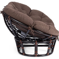 Диван Tetchair MAMASAN/МАМАСАН 23/02 W с подушкой 182x119 см, 169x102x80 см, Antique brown (античный черно-коричневый), ткань, коричневый, 3М7 24256
