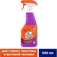 Средство для стекол, пластика и бытовой техники МИСТЕР МУСКУЛ Mr Muscle Лаванда, триггер 530 мл 865034
