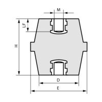 Изолятор шинный DKC 30х30 М8 1 ШТ ISBK3056DIY