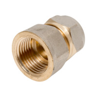 Муфта прямая обжимная соединительная для металлопластиковых труб Millennium 16мм х 1/2" с внутренней резьбой MMF1216