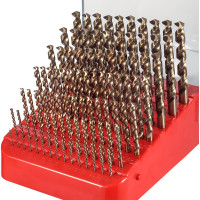 Набор сверл по металлу 1-10мм, DIN338 HSSE-Co5 130 PRO, 91шт H-Tools 215223PRO