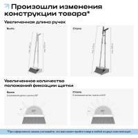Щетка и совок L Zetter белый, набор BD-BS-01