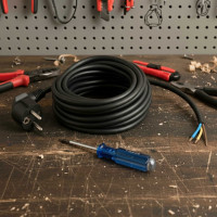 Сетевой кабель с вилкой PROGIX 3 метра КГ 3x1.5 черный PG051