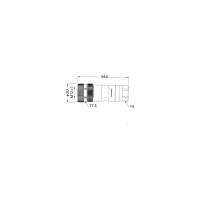 Соединитель клеммный VELLEDQ M12-F05T, Розетка, Прямой с клеммником, Пластик 5-PIN IP65125 AC/DC, 08-00024714