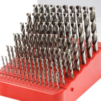 Набор сверл по металлу H-Tools 1-10мм, 91шт, DIN338, HSS-G, 135град. 214223TXHT